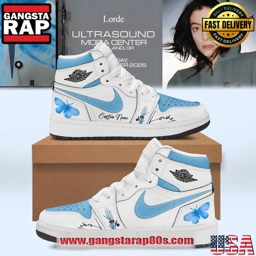 Lorde Ultrasound World Tour Custom Air Jordan 1 Sneakers Shoes