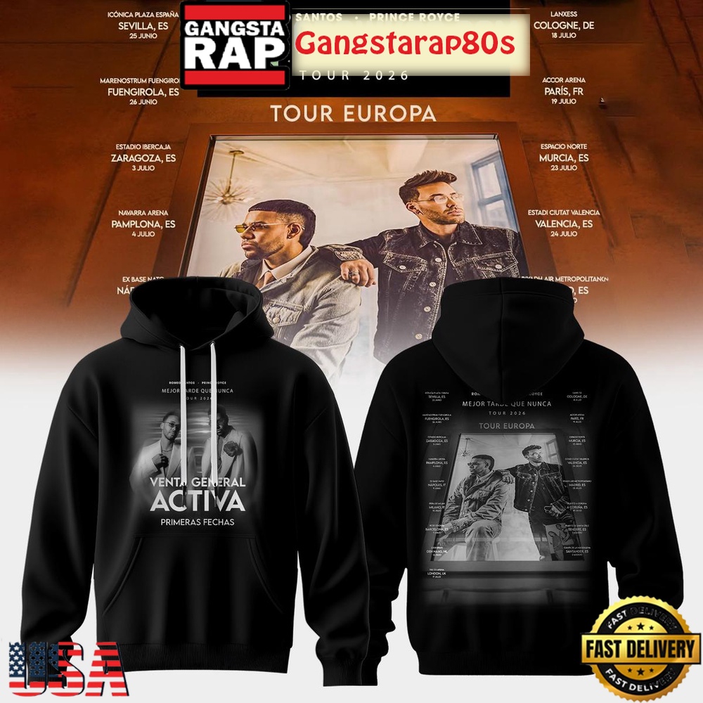 Mejor Tarde Que Nunca US & UK Tour 2026 Black Hoodie Mejor Tarde Que Nunca US & UK Tour 2026 Black Hoodie