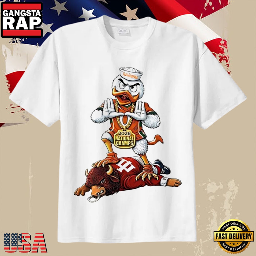 Miami Hurricanes Football Beat Indiana Hoosiers 2026 National Champions T-Shirt