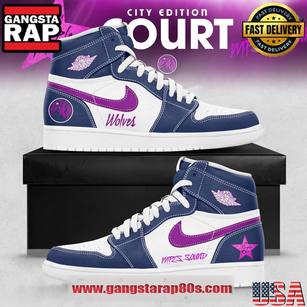 Minnesota Timberwolves 2025 City Edition Court Air Jordan 1 Sneakers Shoes