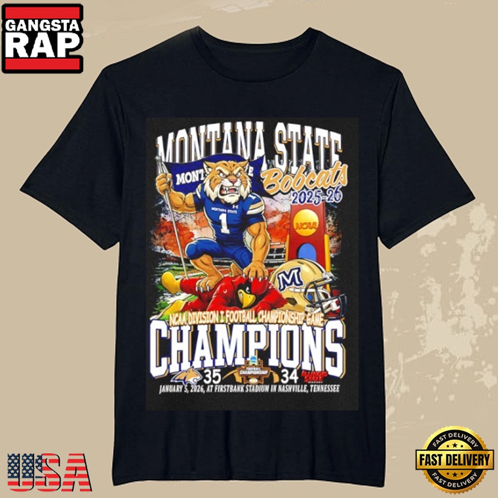 Montana State 2025-26 National Champions Beat Illinois State Mascot T-ShirtMontana State 2025-26 National Champions Beat Illinois State Mascot T-Shirt Montana State 2025-26 National Champions Beat Illinois State Mascot T-ShirtMontana State 2025-26 National Champions Beat Illinois State Mascot T-Shirt