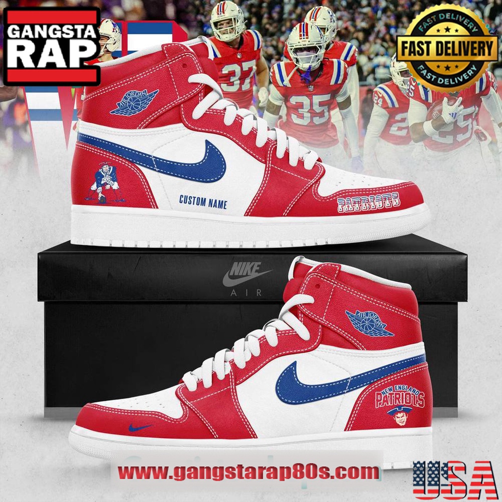 New England Patriots Limited Edition Custom Air Jordan 1 Sneakers Shoes