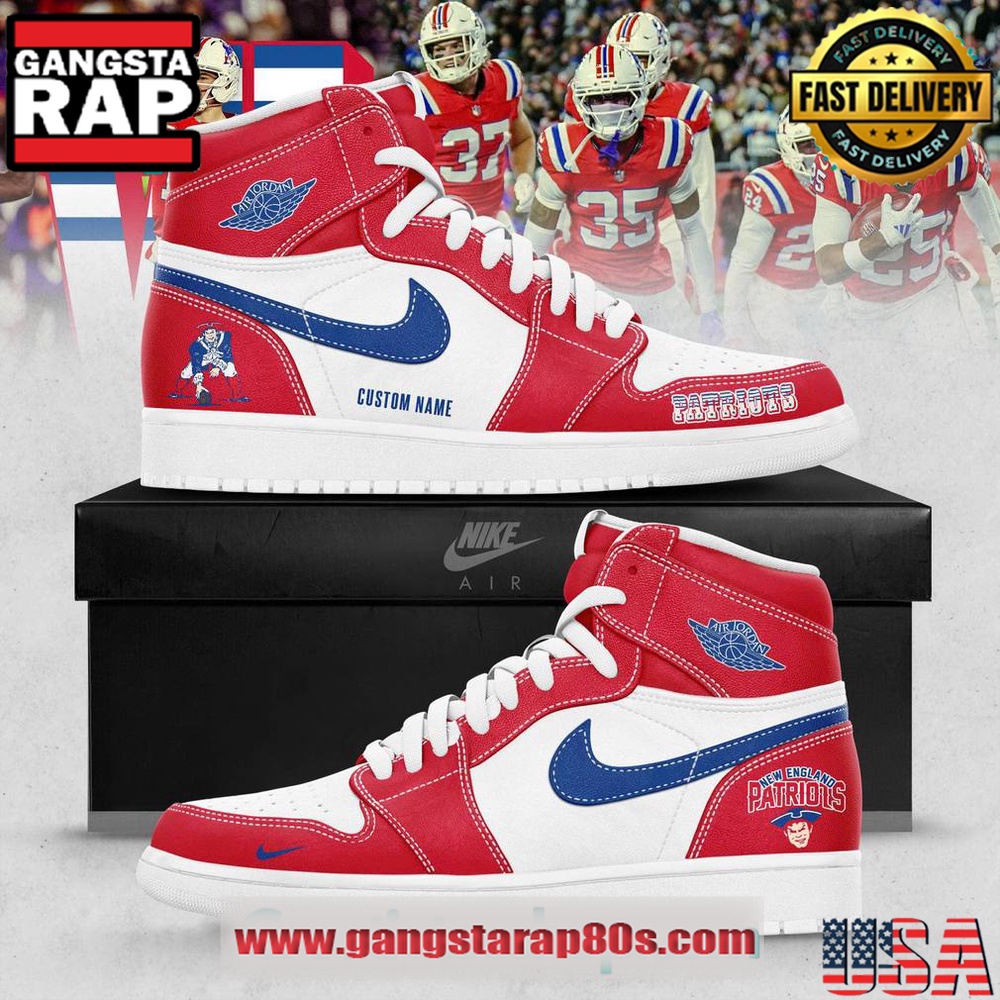 New England Patriots Limited Edition Custom Air Jordan 1 Sneakers Shoes