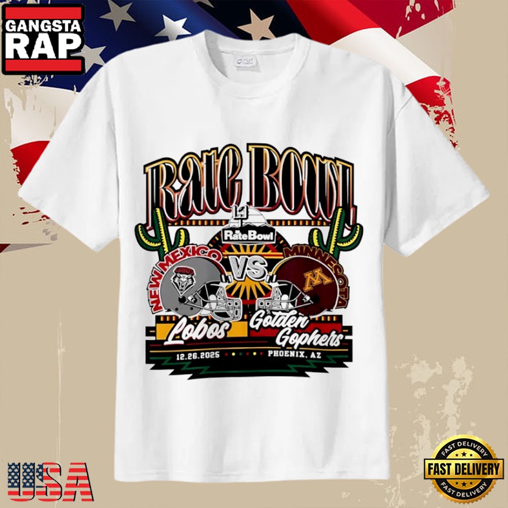 New Mexico Lobos vs Minnesota Golden Gophers Rate Bowl 2025 T Shirt