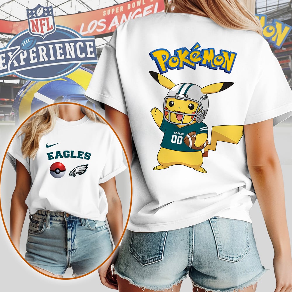 NFL Philadelphia Eagles x Pokemon Premium Womens 3D Shirt