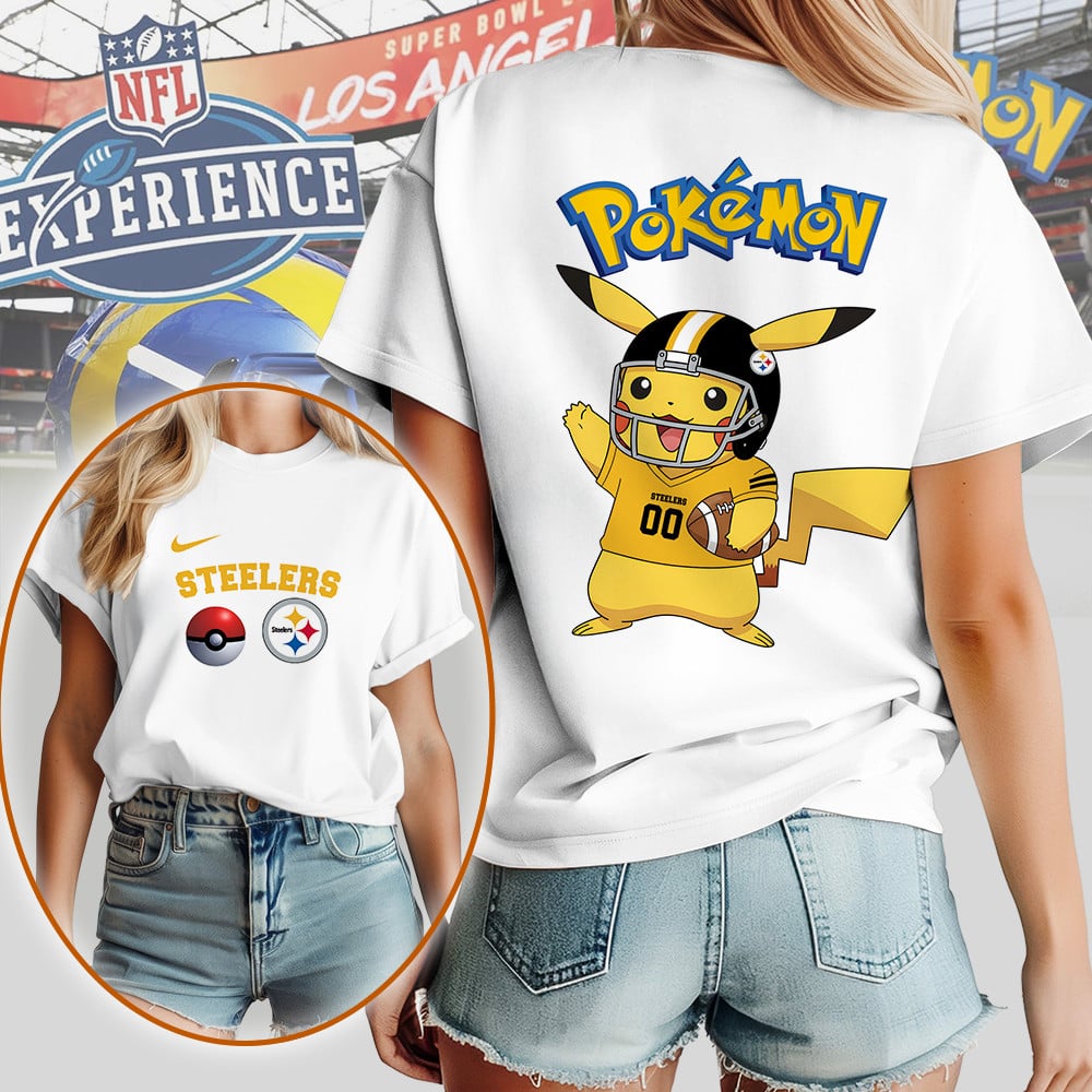 NFL Pittsburgh Steelers x Pokemon Premium Womens 3D Shirt