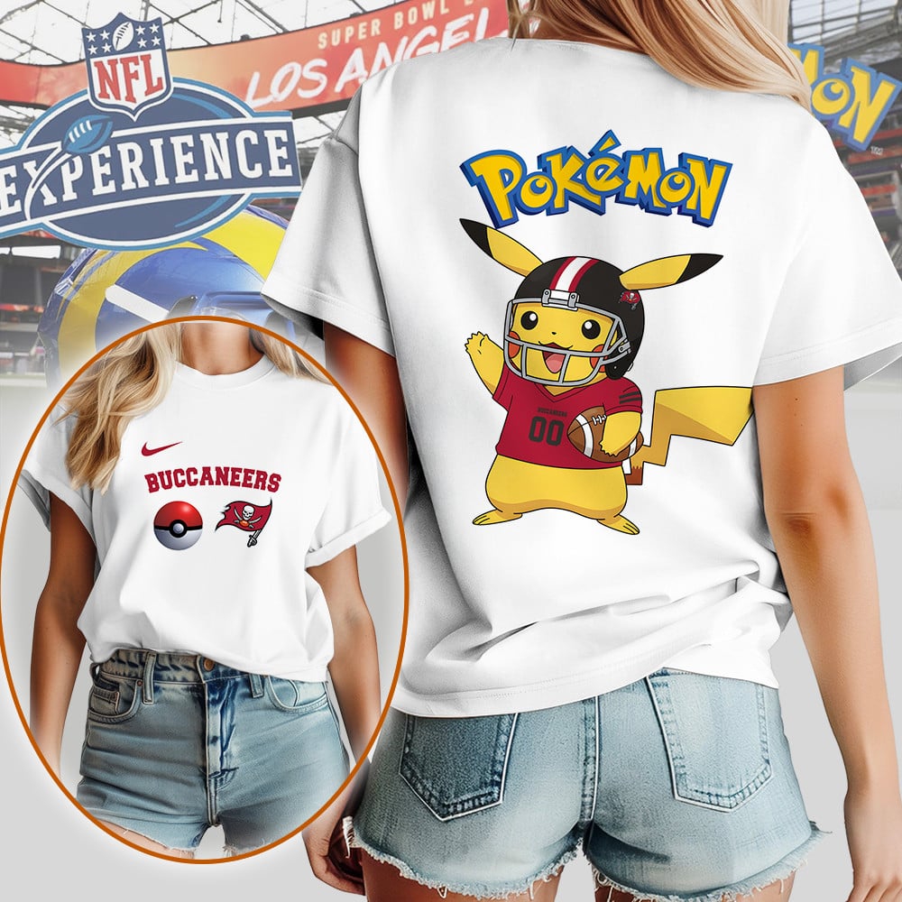 NFL Tampa Bay Buccaneers x Pokemon Premium Womens 3D Shirt
