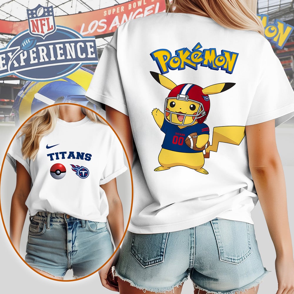 NFL Tennessee Titans x Pokemon Premium Womens 3D Shirt