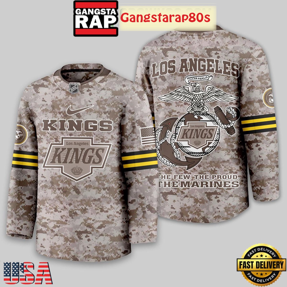 NHL Los Angeles Kings US Marine Corps Camo Hockey Jersey