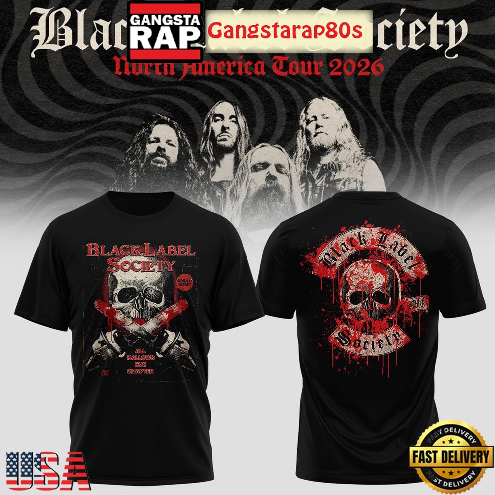 Official Black Label Society North America Tour 2026 T-Shirt Official Black Label Society North America Tour 2026 T-Shirt
