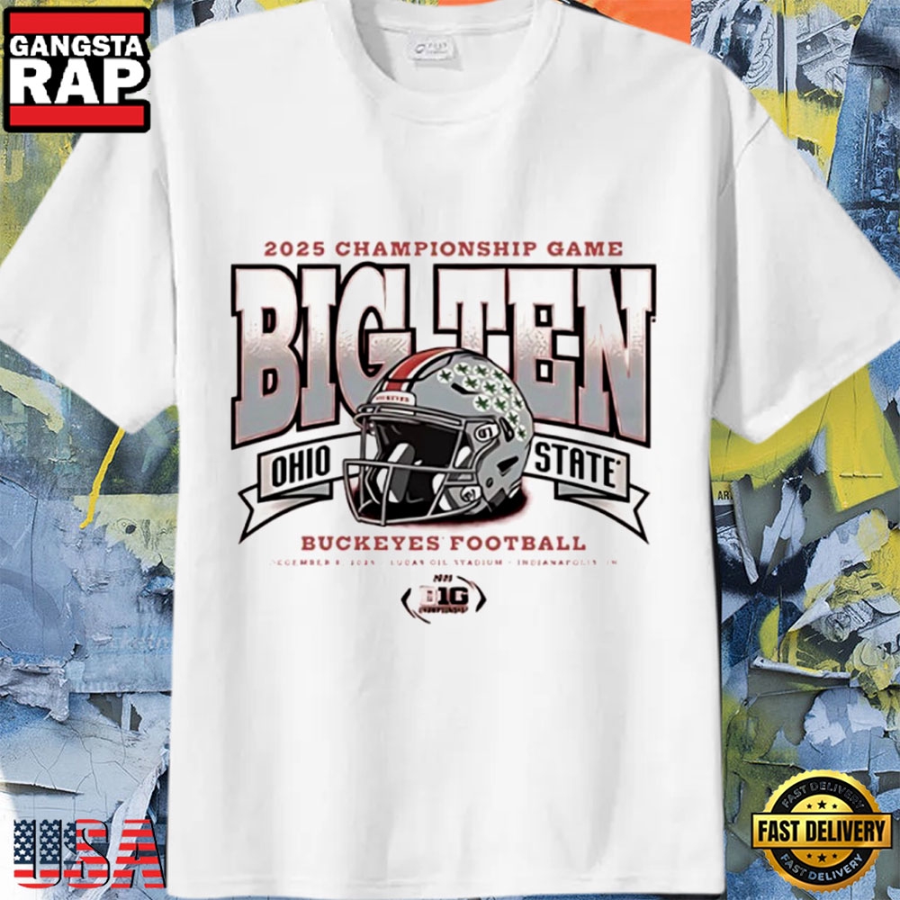Ohio State Buckeyes 2025 Big Ten Championship Game Football T Shirt