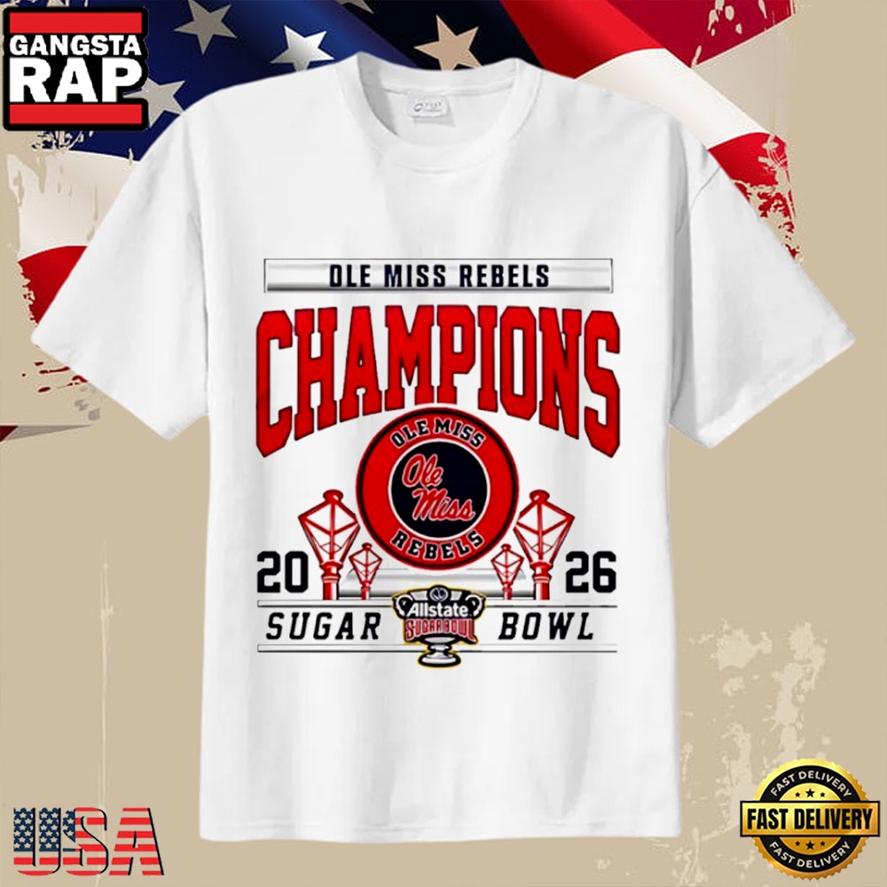 Ole Miss Rebels 2026 NCAA Sugar Bowl Football Champions T-Shirt
