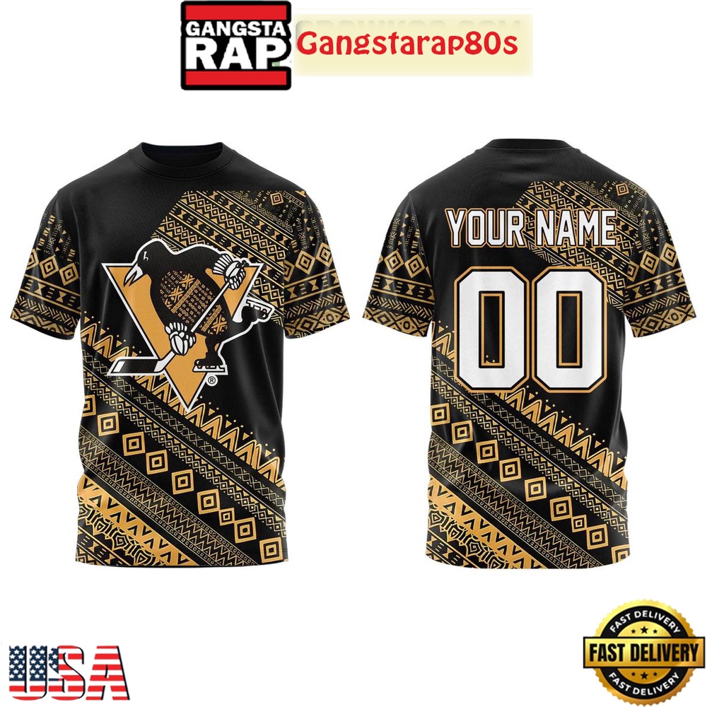 Pittsburgh Penguins 2026 Black History Month Custom 3D Shirt Pittsburgh Penguins 2026 Black History Month Custom 3D Shirt