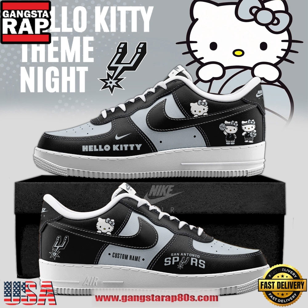 San Antonio Spurs x Hello Kitty Night 2026 Special Edition Custom Air Force 1 Sneakers Shoes San Antonio Spurs x Hello Kitty Night 2026 Special Edition Custom Air Force 1 Sneakers Shoes