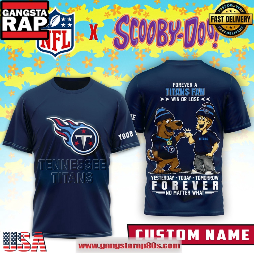 Tennessee Titans x Scooby Doo Premium Custom Name 3D Shirt