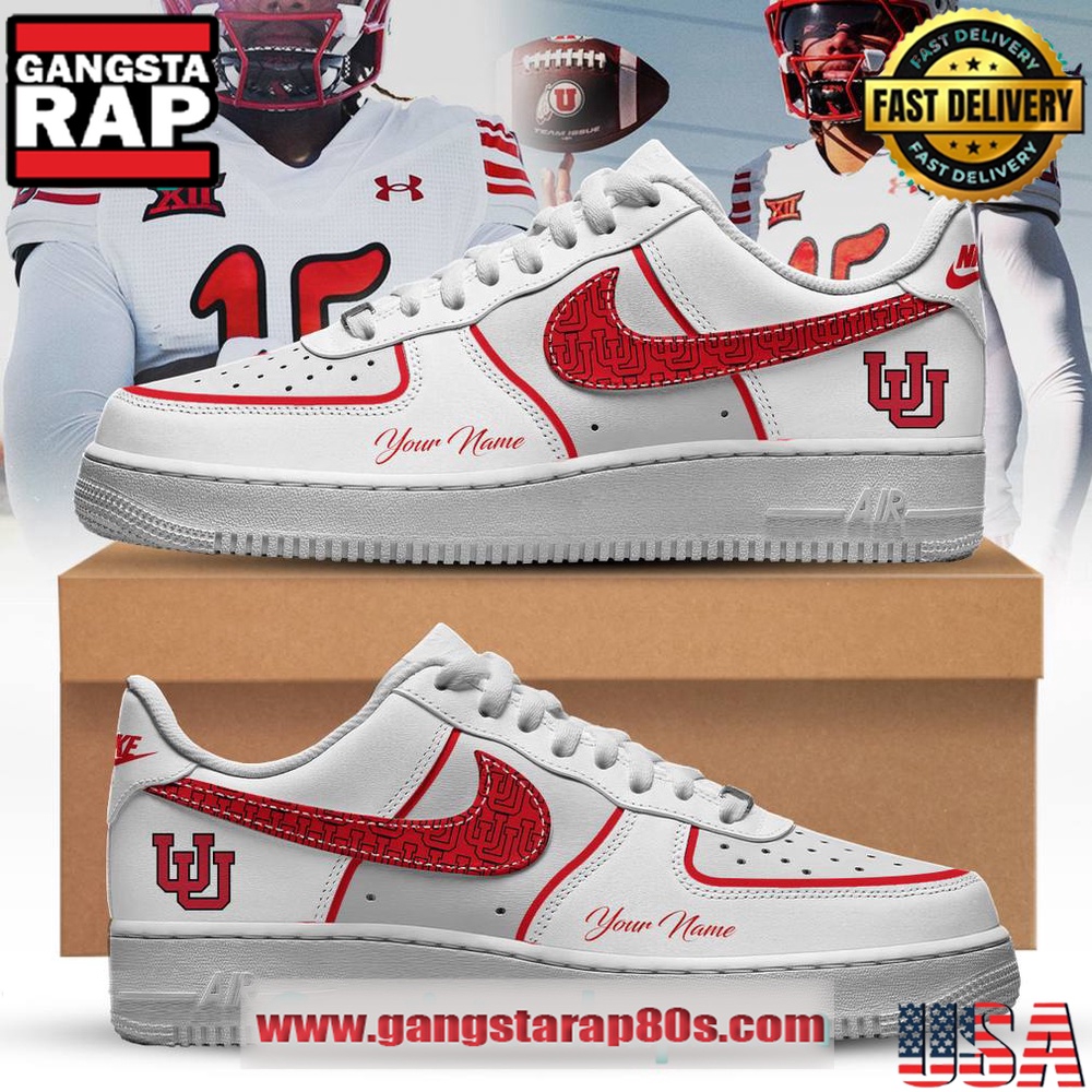 Utah Football x Limited Edition Custom Air Force 1 Running Sneakers Shoes Utah Football x Limited Edition Custom Air Force 1 Running Sneakers Shoes