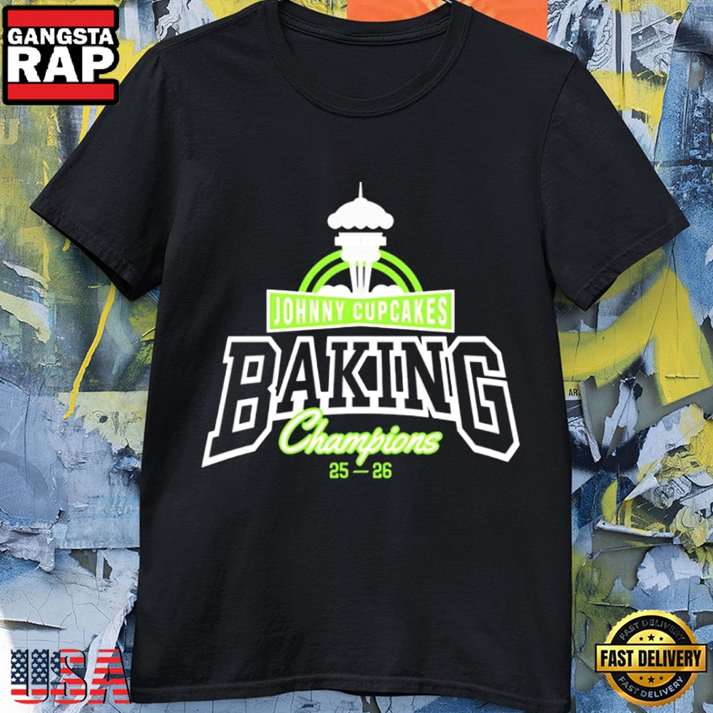 2026 Seattle Seahawks Johnny Cupcakes Baking Champion Tee T-Shirt 2026 Seattle Seahawks Johnny Cupcakes Baking Champion Tee T-Shirt