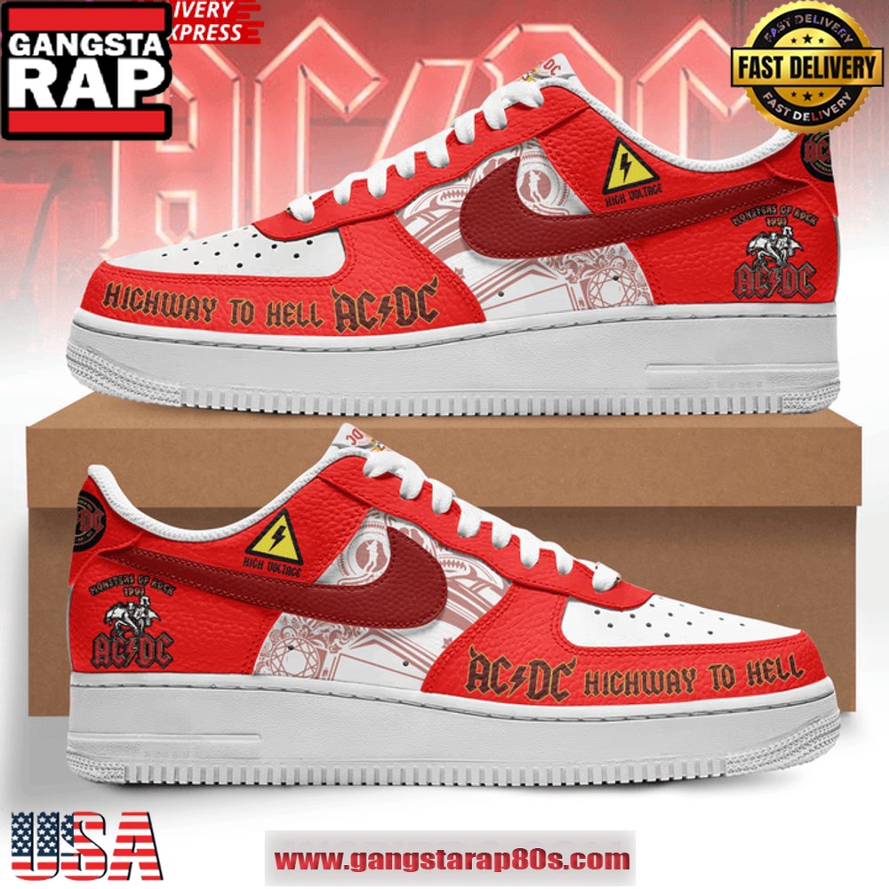ACDC High Way To Hell New Design Air Force 1 Sneakers Shoes ACDC High Way To Hell New Design Air Force 1 Sneakers Shoes