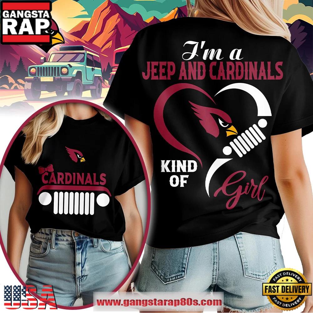 Arizona Cardinals NFL Jeep Girl Women's Black T Shirt