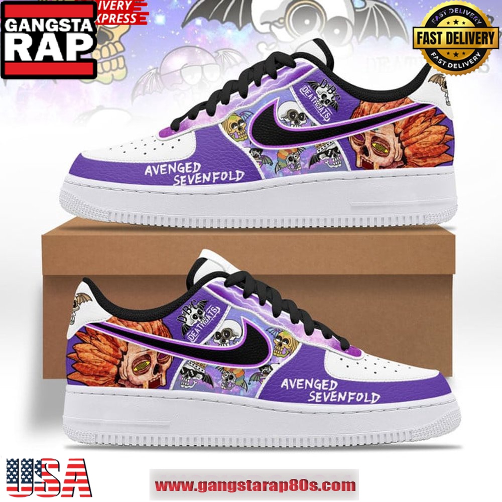 Avenged Sevenfold Deathbats Air Force 1 Running Sneakers Shoes Avenged Sevenfold Deathbats Air Force 1 Running Sneakers Shoes