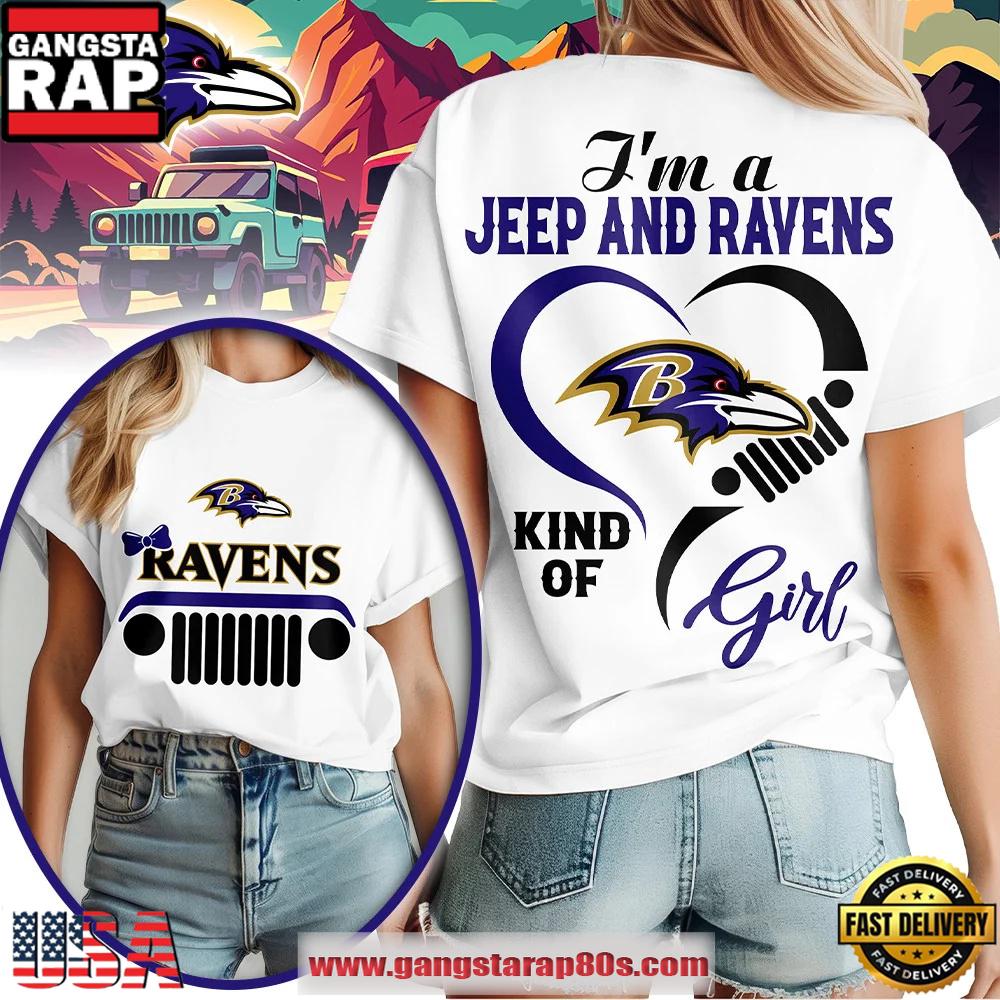 Baltimore Ravens NFL Jeep Girl Women's Shirt