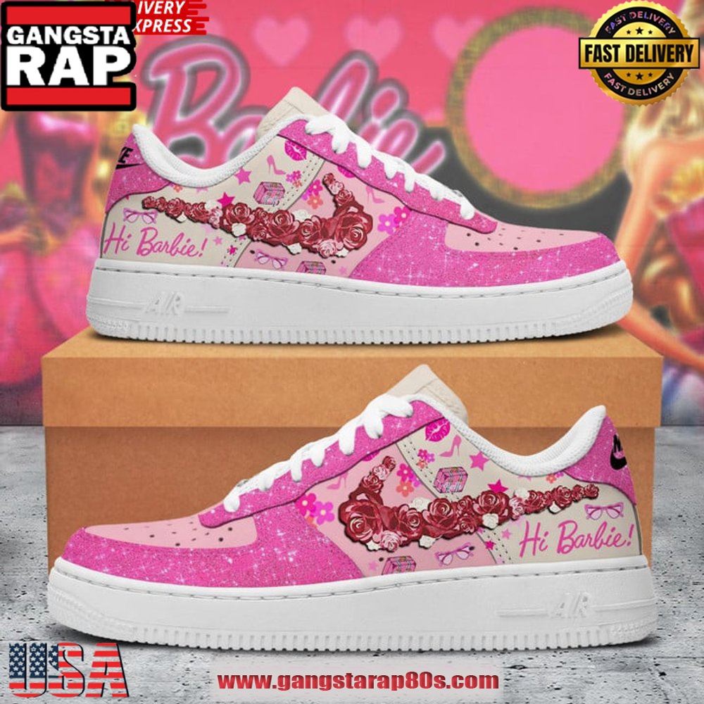 Barbie Cartoon Special Edition Air Force 1 Running Sneakers Shoes Barbie Cartoon Special Edition Air Force 1 Running Sneakers Shoes