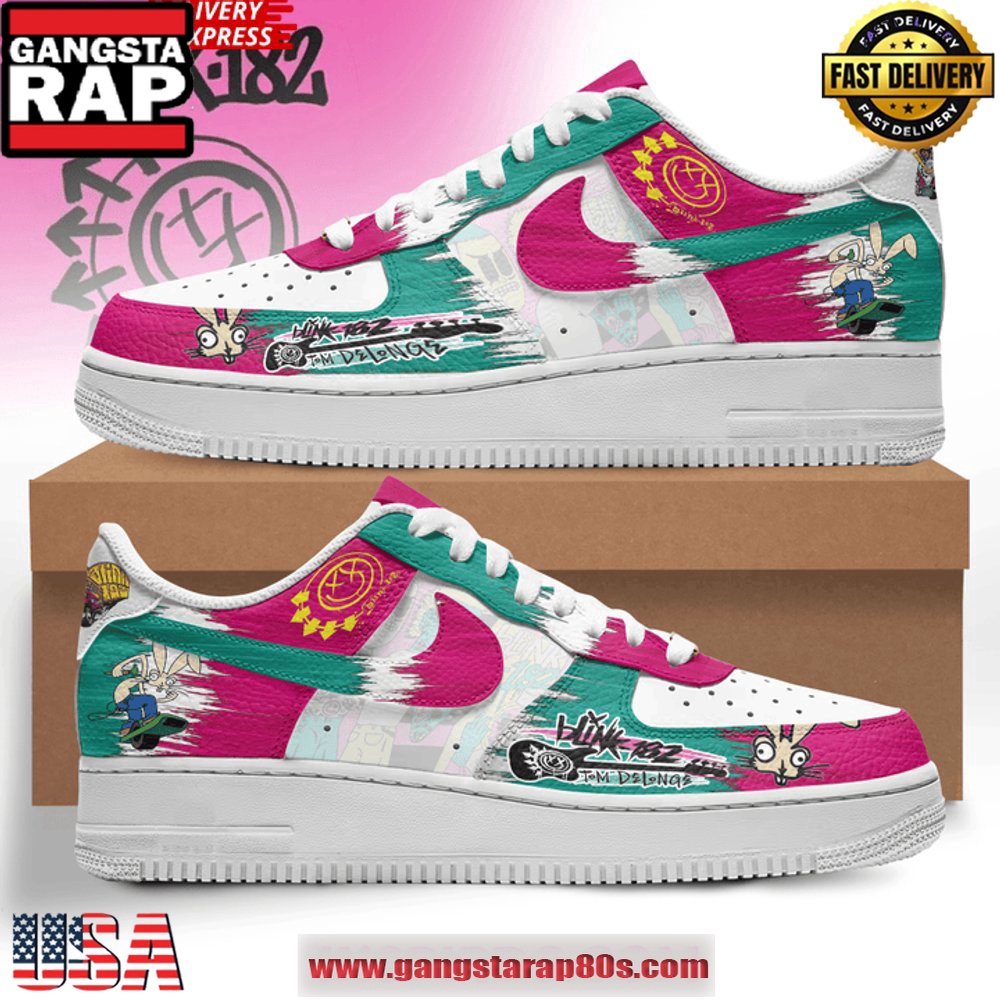 Blink-182 Tom Delonge Special Edition Air Force 1 Running Sneakers Shoes Blink-182 Tom Delonge Special Edition Air Force 1 Running Sneakers Shoes