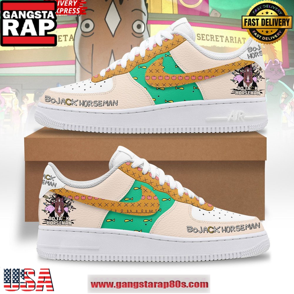 BoJack Horseman Special Edition Air Force 1 Running Sneakers Shoes BoJack Horseman Special Edition Air Force 1 Running Sneakers Shoes