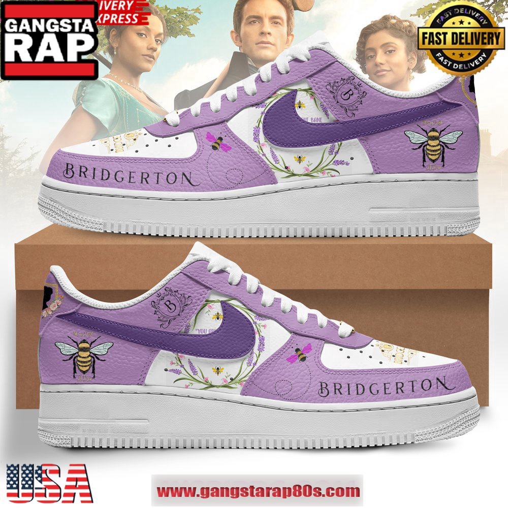Bridgerton x Nike Special Edition Air Force 1 Running Sneakers Shoes Bridgerton x Nike Special Edition Air Force 1 Running Sneakers Shoes