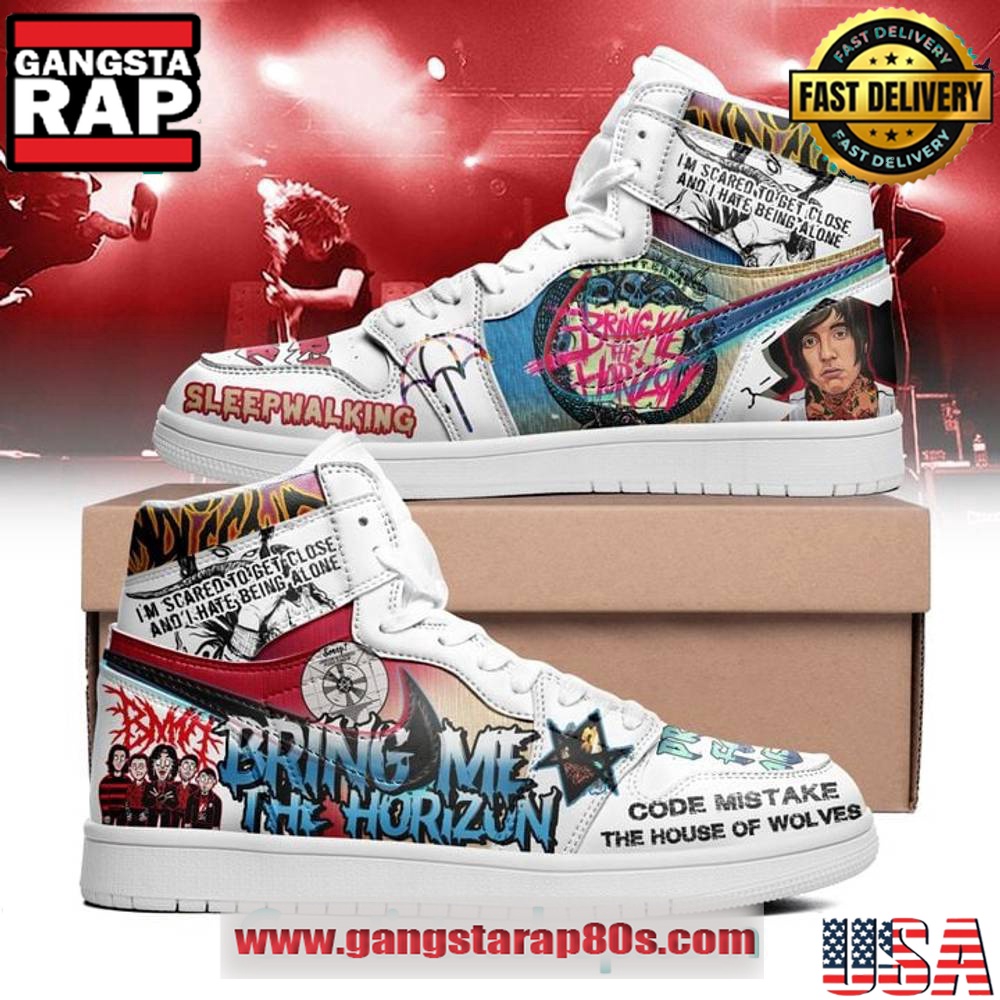 Bring Me The Horizon Sleepwalking Special Edition Air Jordan 1 Sneakers Shoes