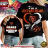 Chicago Bears NFL Jeep Girl Women's Black Shirt 2 Chicago Bears NFL Jeep Girl Women's Black Shirt