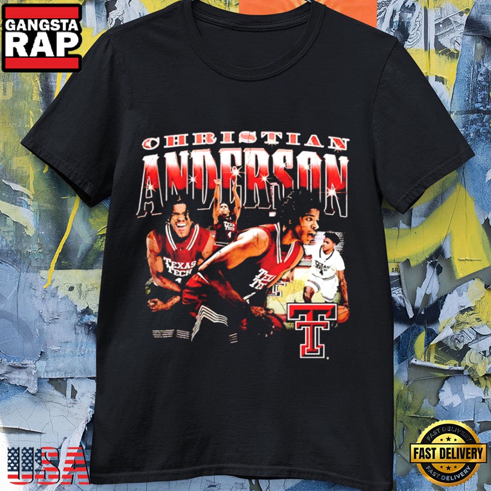 Christian Anderson Classic 90s Collage Design Red Raiders T-Shirt