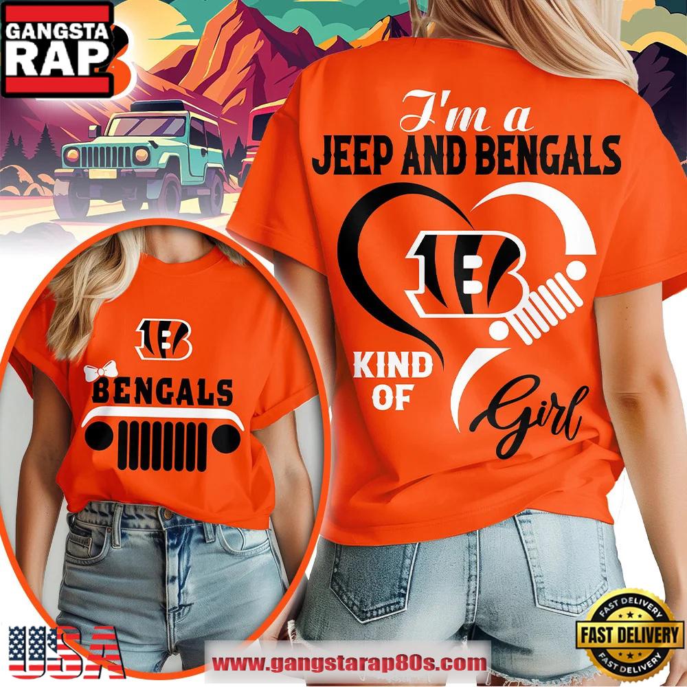 Cincinnati Bengals NFL Jeep Girl Women's T Shirt Cincinnati Bengals NFL Jeep Girl Women's T Shirt