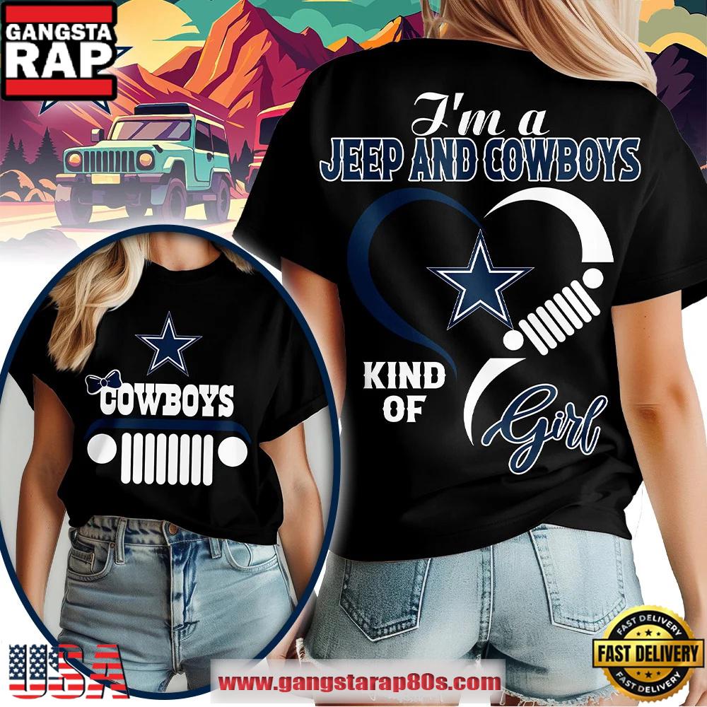 Dallas Cowboys NFL Jeep Girl Women's Black T Shirt