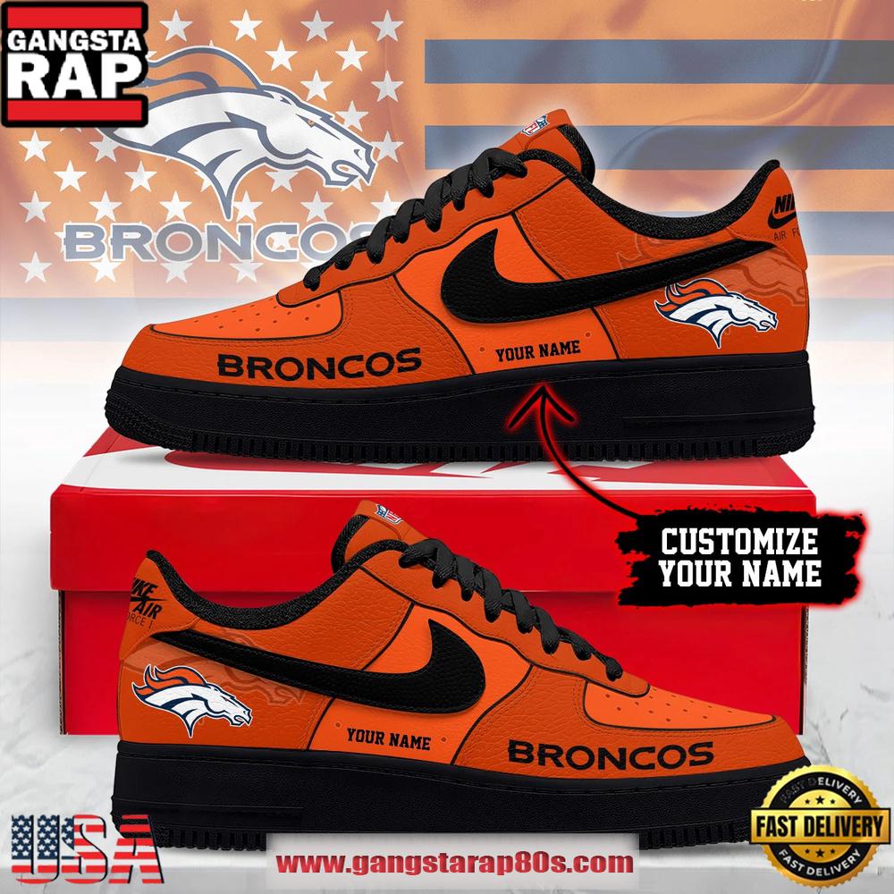 Denver Broncos New 2026 Version NFL Custom Air Force 1 Running Sneakers Shoes Denver Broncos New 2026 Version NFL Custom Air Force 1 Running Sneakers Shoes