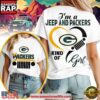 Green Bay Packers NFL Jeep Girl Women's White Shirt