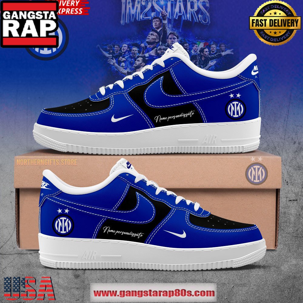 IM2STARS Inter Milan Custom Name Air Force 1 Running Sneakers Shoes