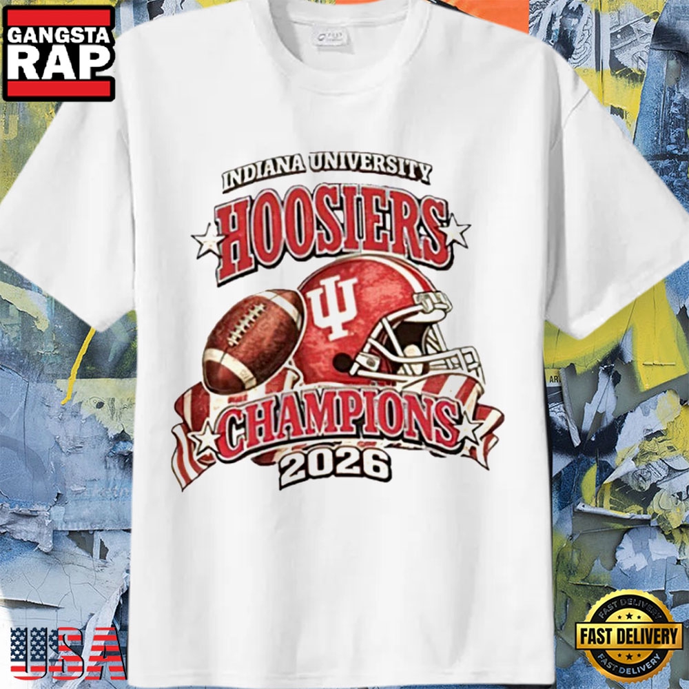 Indiana Hoosiers National Championship 2026 Football Helmet T-Shirt