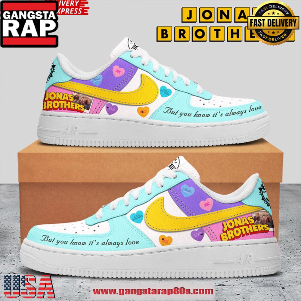 Jonas Brothers One Night The World Tour Special Edition Air Force 1 Running Sneakers Shoes 1