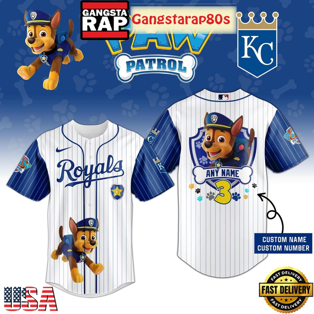 Kansas City Royals x Paw Patrol Night Custom Baseball Jersey Kansas City Royals x Paw Patrol Night Custom Baseball Jersey