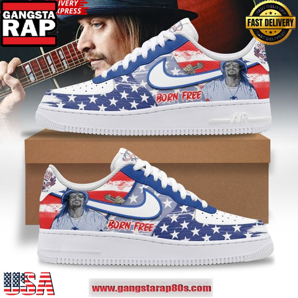 Kid Rock Born Free New Design Air Force 1 Sneakers Shoes Kid Rock Born Free New Design Air Force 1 Sneakers Shoes