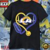 Los Angeles Rams 2026 Heartbeat Stethoscope Graphic T-Shirt