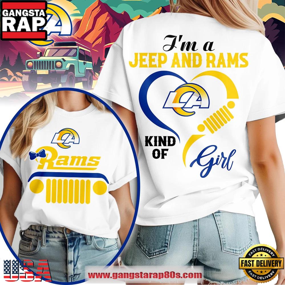 Los Angeles Rams NFL Jeep Girl Women's Shirt Los Angeles Rams NFL Jeep Girl Women's Shirt