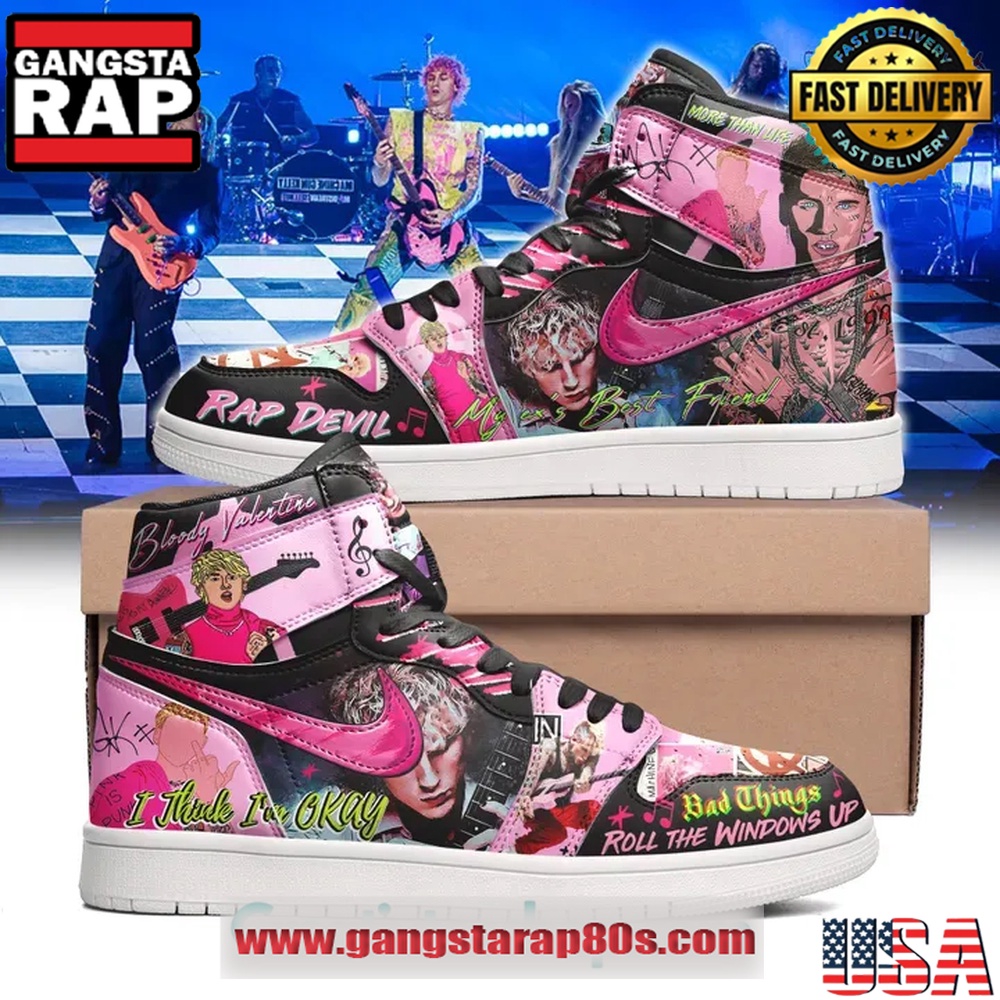 Machine Gun Kelly Rap Devil Limited Edition Air Jordan 1 Sneakers Shoes