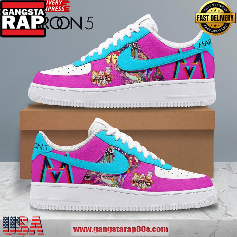 Maroon 5 M5LV The Residency New Design Air Force 1 Sneakers Shoes Maroon 5 M5LV The Residency New Design Air Force 1 Sneakers Shoes