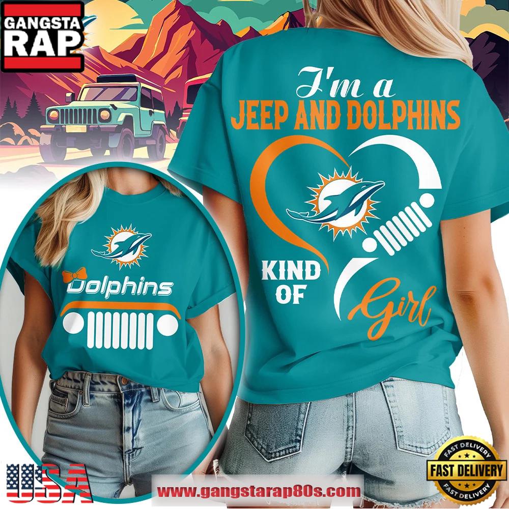 Miami Dolphins NFL Jeep Girl Women's T Shirt
