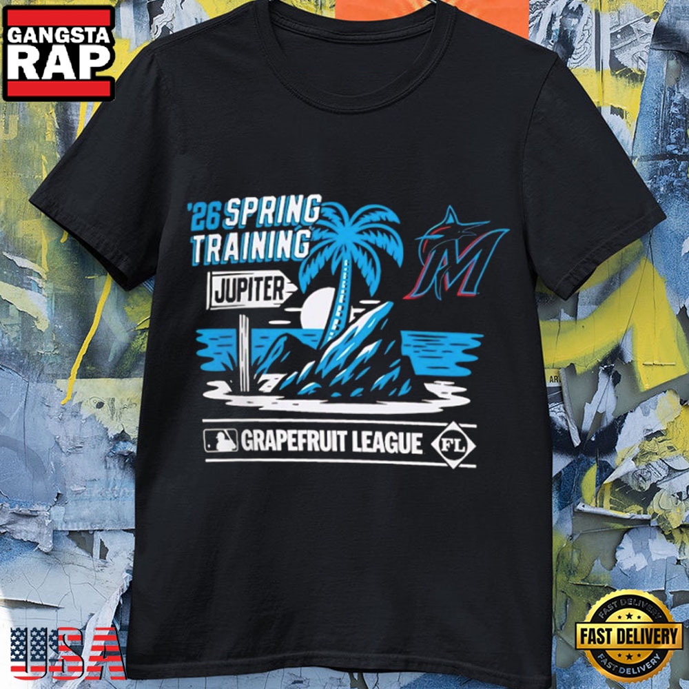 Miami Marlins 2026 Grapefruit League Spring Training Baseball T-Shirt Miami Marlins 2026 Grapefruit League Spring Training Baseball T-Shirt
