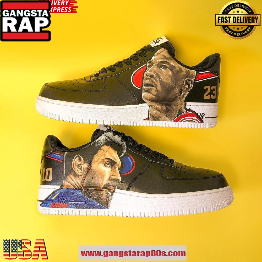 Michael Jordan x Lionel Messi Special Edition Air Force 1 Running Sneakers Shoes Michael Jordan x Lionel Messi Special Edition Air Force 1 Running Sneakers Shoes