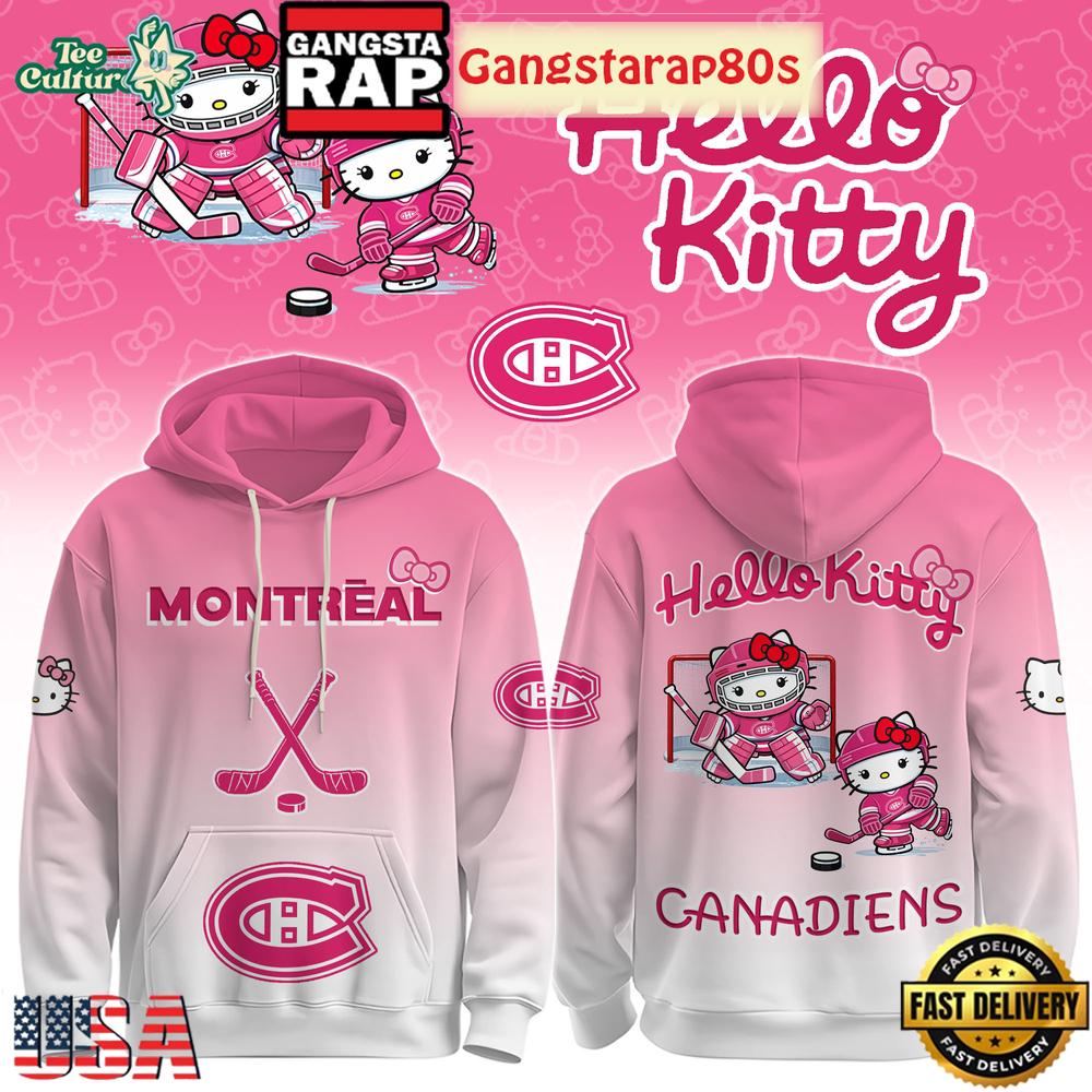 MTL Canadiens Special Hello Kitty New Design Unisex Hoodie Shirt MTL Canadiens Special Hello Kitty New Design Unisex Hoodie Shirt