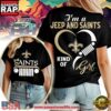 New Orleans Saints NFL Jeep Girl Women's Black 3D Shirt 2 New Orleans Saints NFL Jeep Girl Women's Black 3D Shirt